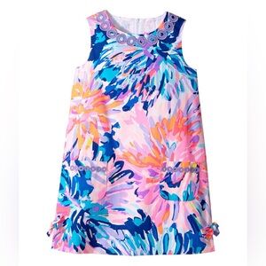 EUC Lilly Pulitzer Little Girl Shift Dress Pink/Blue/Purple floral size 10